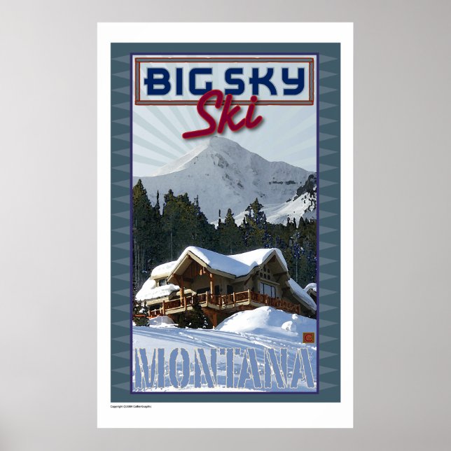 Póster TRAVEL-Montana-Big Sky (Frente)