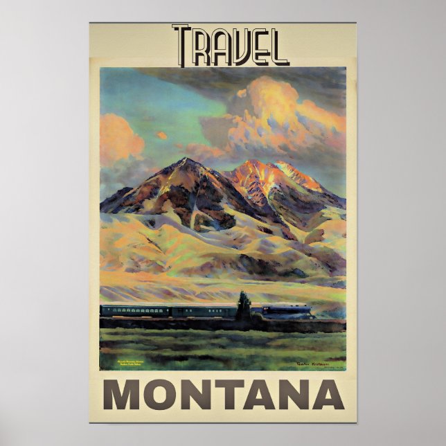 Póster Travel Montana poster, (Frente)