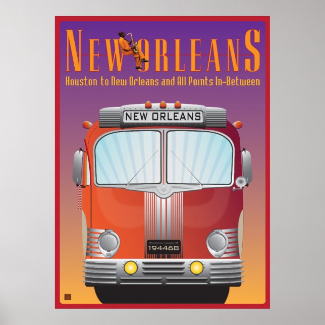 Póster TRAVEL-Nueva Orleans (Frente)