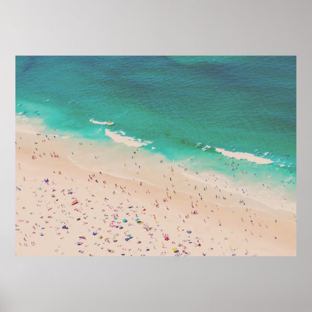 Póster Travel Photo of the Beach with Turquoise Water (Frente)