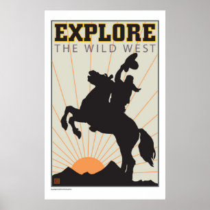 Póster TRAVEL-Texas-Wild West