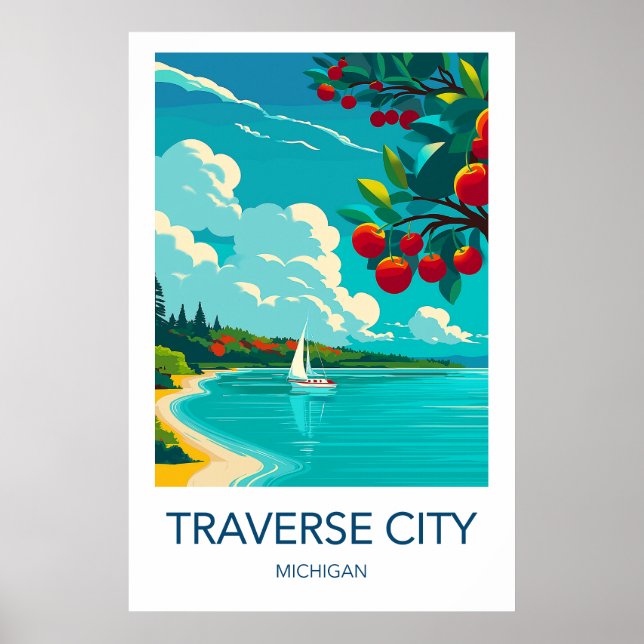 Póster Traverse City Travel Poster (Frente)