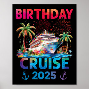 Póster Travesía En Cruceros De Cumpleaños Para Uniadultos
