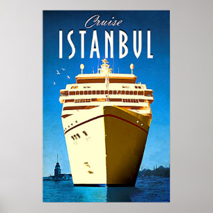 Póster Travesía Estambul, mar Mediterráneo, Turquía,