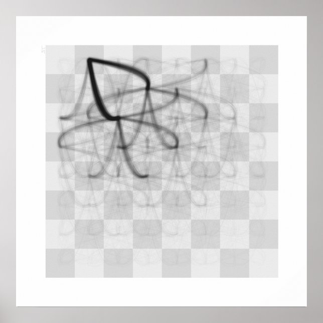 Póster Travesías de piezas de ajedrez (Caballero de la Re (Frente)