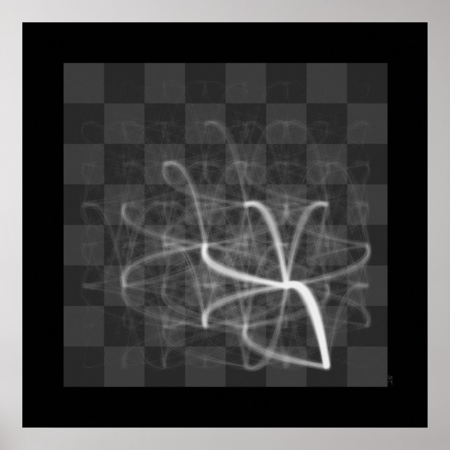 Póster Travesías de piezas de ajedrez (Caballero del Rey  (Frente)