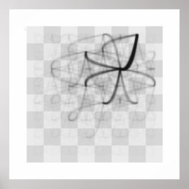 Póster Travesías de piezas de ajedrez (caballero del Rey 