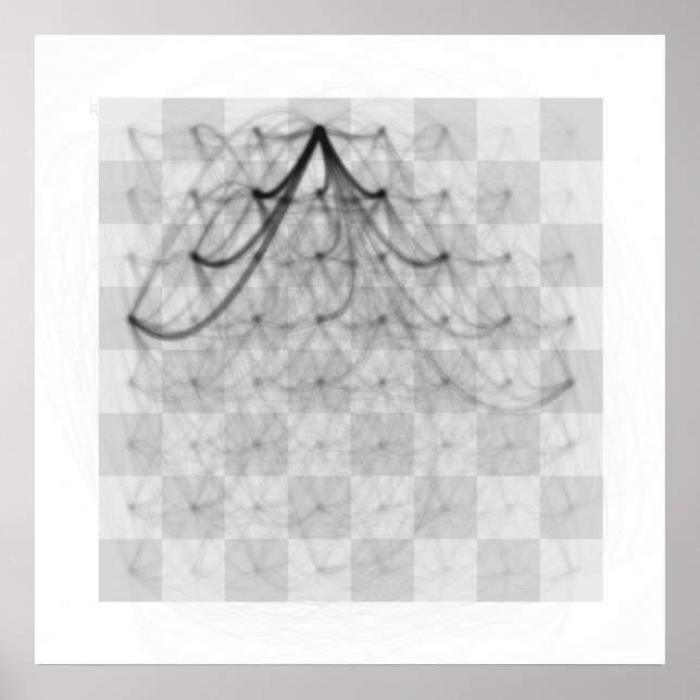 Póster Travesías de piezas de ajedrez (Reina negra) (Frente)