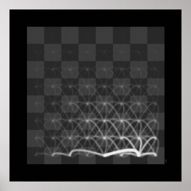 Póster Travesías de piezas de ajedrez (Rey blanco) (Frente)