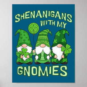 Póster Travesuras con gnomies día de san patricio gnomo