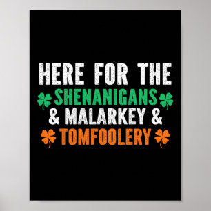 Póster Travesuras Malarkey Y Tomfoolery Divertido St Patr