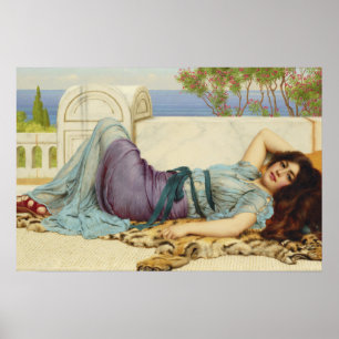 Póster Travesuras y Reposo por John Godward