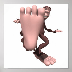 Póster travieso sasquatch