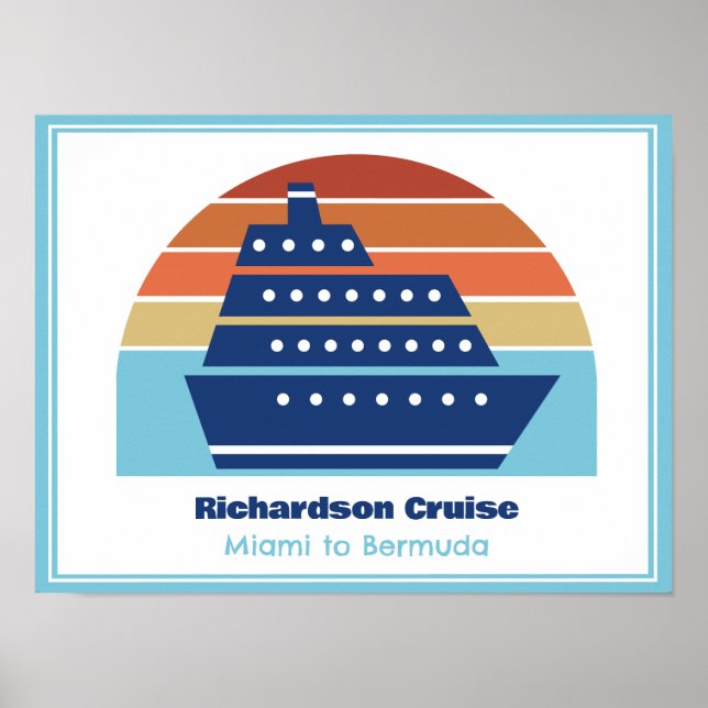 Póster Trayecto de la familia de cruceros Cute Cruise Tra (Frente)