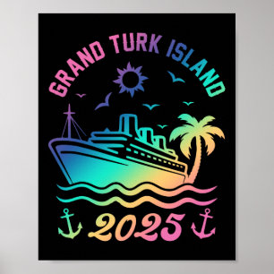 Póster Trayecto de playa para cruceros Grand Turk Island