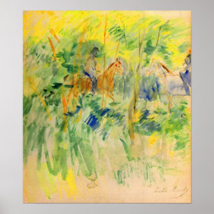 Póster Trayectoria en Bois de Boulogne de Berthe Morisot