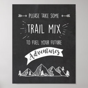 Póster Trayectoria mezcla Bar Rótulo Adventure table sign