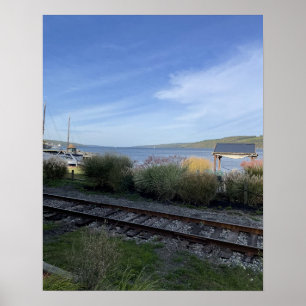Póster Trayectorias ferroviarias por el lago Poster