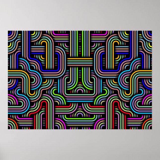 Póster Trayectorias tecnicolor (Frente)