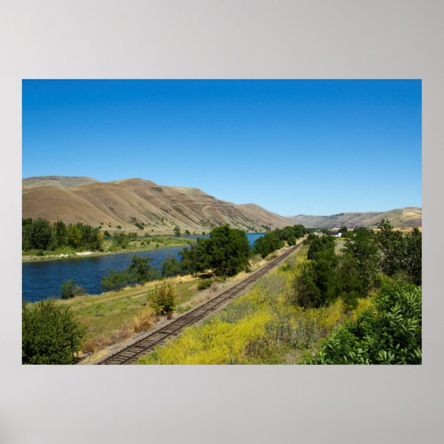 Póster Trazados de ferrocarril Clearwater River y BG&CM,  (Frente)