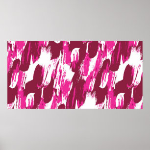 Póster trazo de pincel rosa de Guay patrón moderno transp