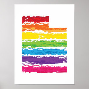 Póster trazos de color utah