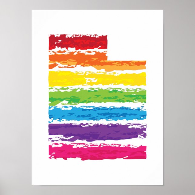 Póster trazos de color utah (Frente)