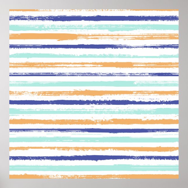 Póster Trazos geométricos textil sin costura patrón vinta (Frente)