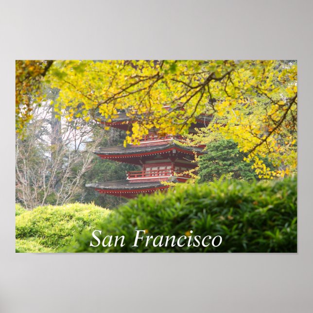 Póster Treasure Tower Pagoda, San Francisco (Frente)