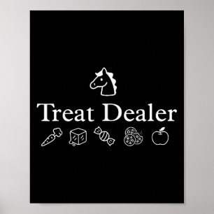 Póster Treat Dealer Horse Treat Lady Equestrian Trainer H