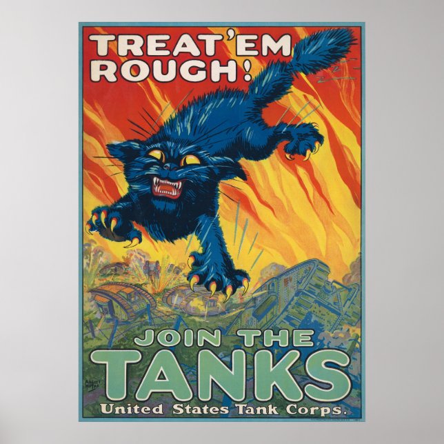 Póster Treat 'Em Rough - Únete al Poster De Los Tanques (Frente)