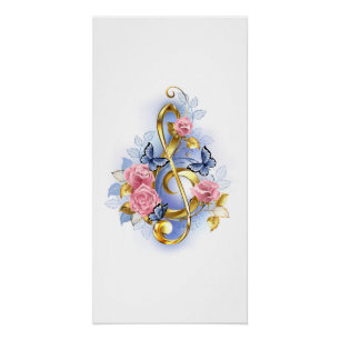 Póster Treble arrecife con rosas rosas rosas rosas