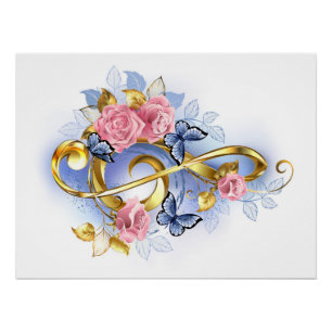 Póster Treble arrecife con rosas rosas rosas rosas