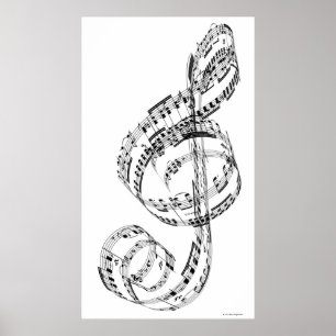 Póster Treble Clef