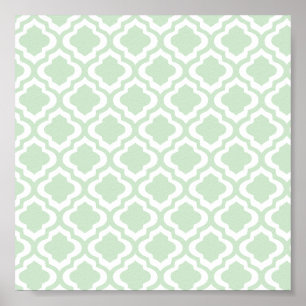 Póster Trébol de Quatrefoil del marroquí de la verde