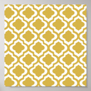 Póster Trébol elegante de Quatrefoil del marroquí de la