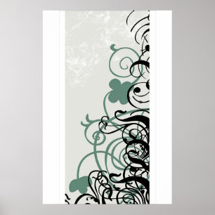 Póster trébol en vector