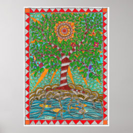 Póster Tree by the river inspirational poster