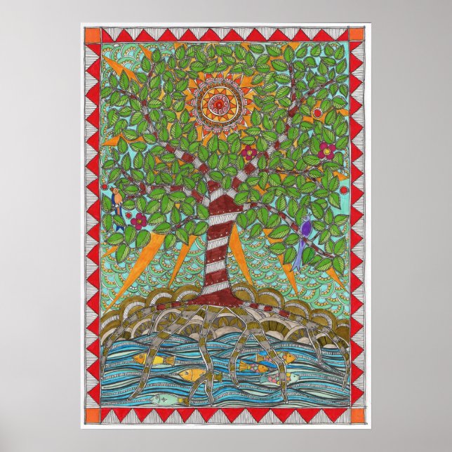 Póster Tree by the river inspirational poster (Frente)