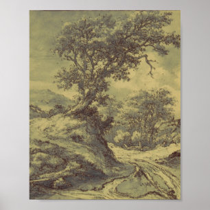 Póster Tree Drawing Vintage Art - Altered Digital Print