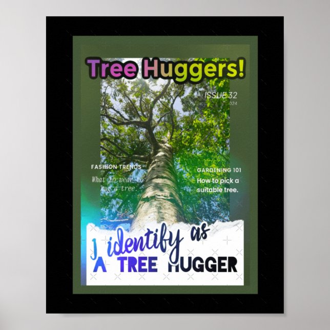 Póster Tree Huggers Extraordinaire. Tapa de zinc (Frente)