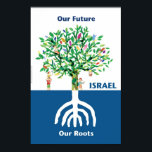 Póster Tree Menorah<br><div class="desc">El árbol representa al pueblo de Israel,  arraigado en la tradición judía,  representado por la menorah y el futuro optimista está moldeado por la sabiduría,  la tradición y la memoria.</div>