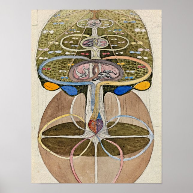 Póster Tree of Knowledge, No.1, 1915 by Hilma af Klint (Frente)