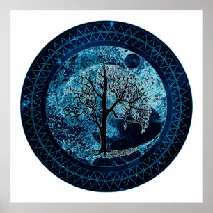 Póster Tree of Life Midnight Sky
