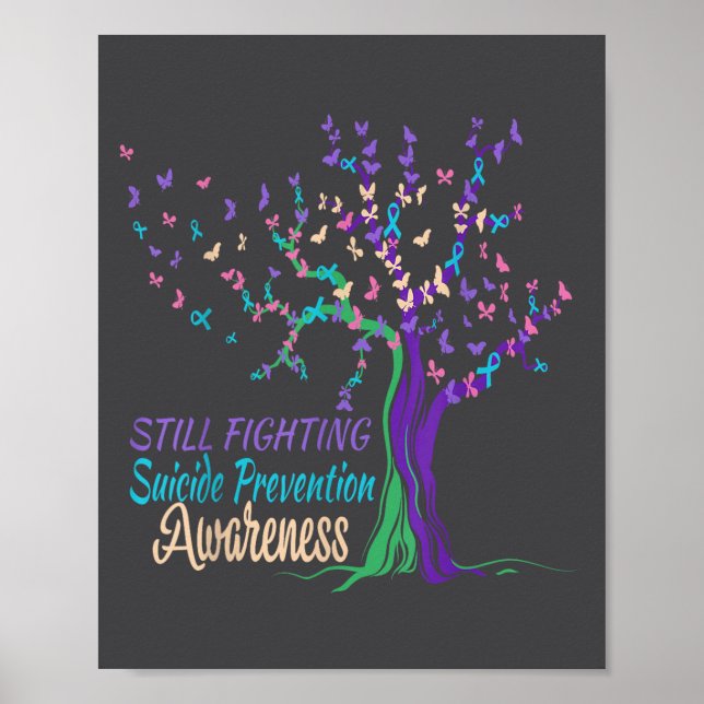 Póster Tree Ribbon Still Fighting Suicide Prevention Awar (Frente)