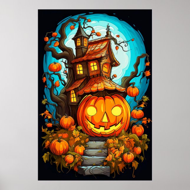 Póster Treehouse festivo | Feliz Halloween (Frente)