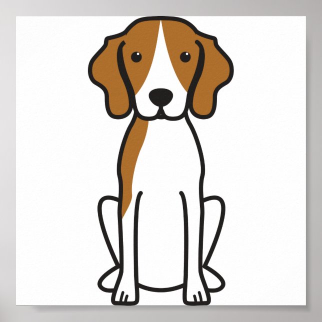 Póster Treeing Walker Coonhound Dog Personalizado (Frente)