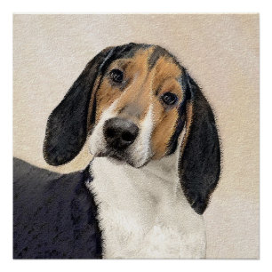 Póster Treeing Walker Coonhound Painting - Arte original
