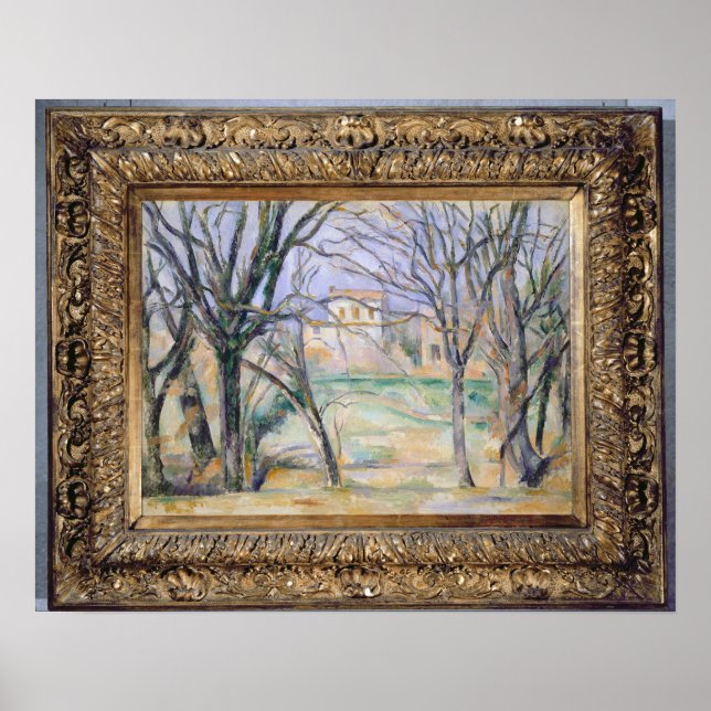 Póster Trees and houses, 1885-86 (Frente)