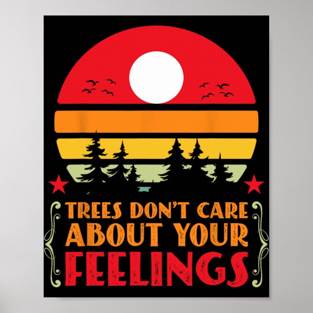 Póster Trees Don't Care About Your Feelings Disc Golf Ske (Frente)